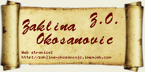 Žaklina Okošanović vizit kartica